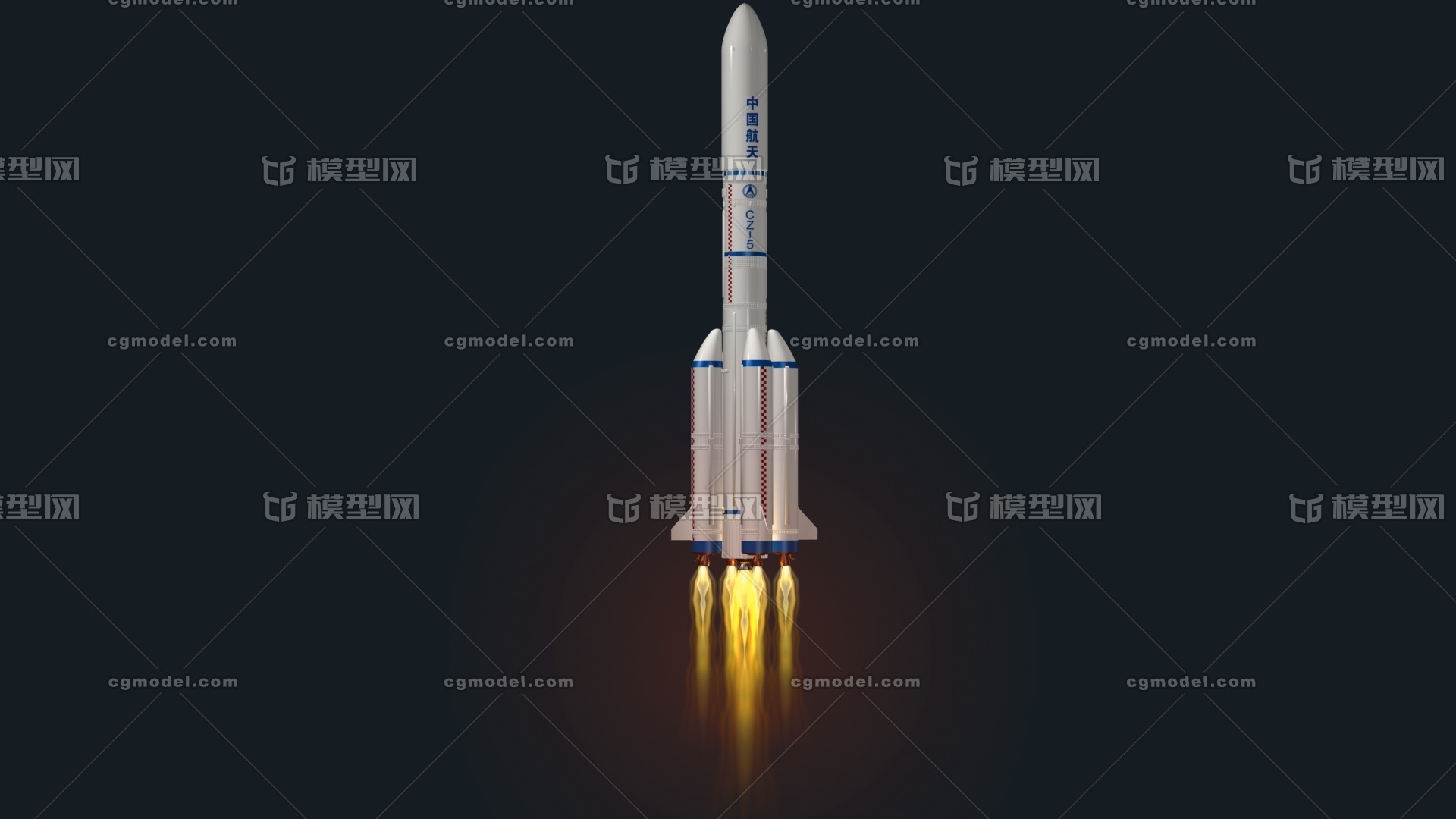 3種長征火箭模型_在聽810作品_飛機/航空器其他航天設施_cg模型網