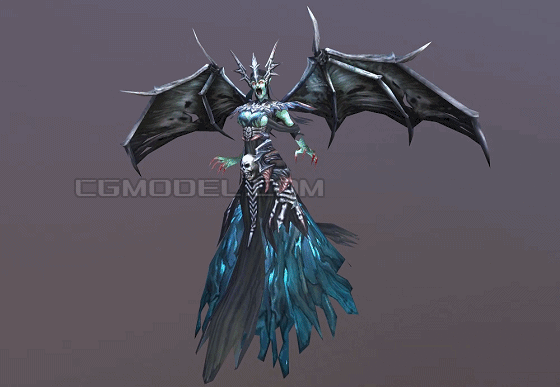 手绘 巫妖女皇 邪恶女巫 【7组动画】_我爱cgmodel作品_人物异形怪物