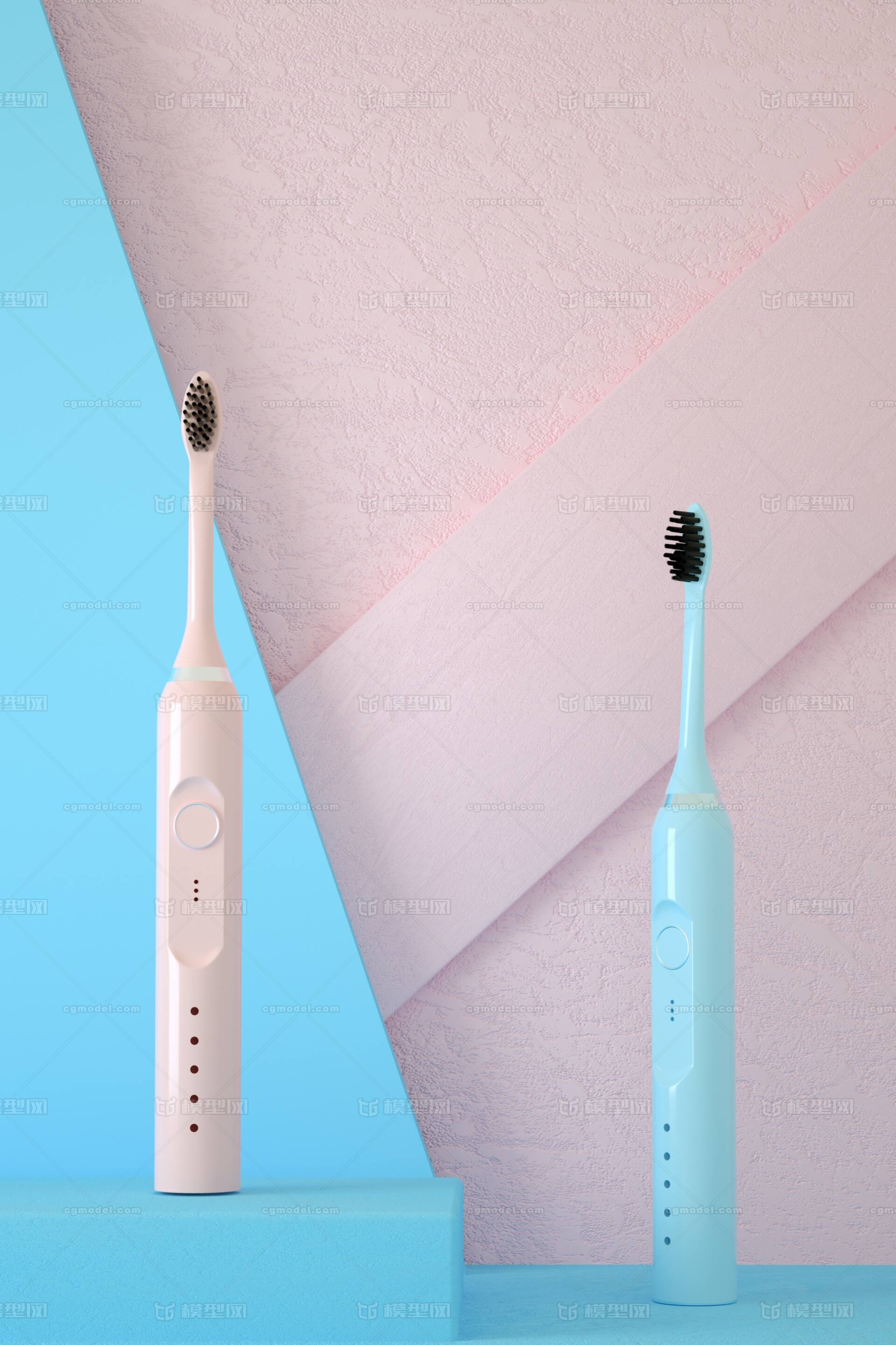 电动牙刷建模渲染