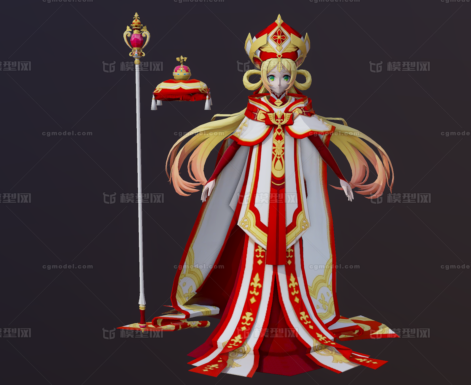 二次元 动漫 西方 萝莉 小公主 盛装 殿下 童话 皇室 公主装 小女孩