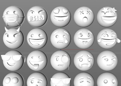 20个emoji表情实体模型