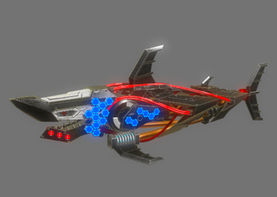 137 pbr次世代 鲨鱼 机械鲨鱼 机械动物 机甲 赛博朋克 战士 机器人