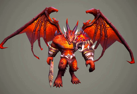 简模 火龙战士【7组动画】手绘 红龙 恶魔战士 dragon