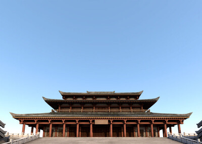 秦汉宫殿模型-阿房宫_鲲ooooo作品_建筑历史建筑_cg模型网