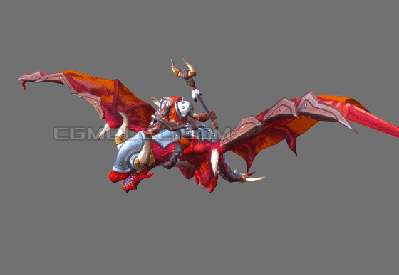 手绘驯龙猎手【带动画】pbr dragon hunter 驯龙高手 魔域飞龙