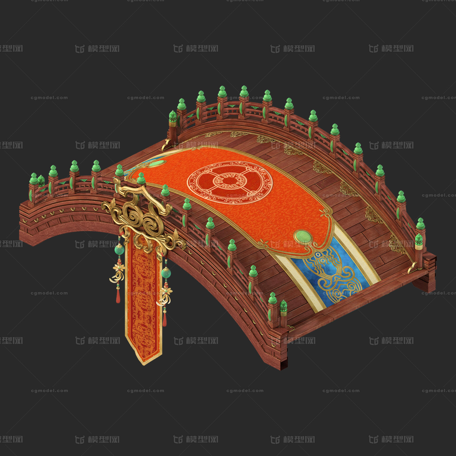 高精度的桥 桥 浮桥 漂亮的桥模型-古代场景模型库-3ds Max(.max)模型下载-cg模型网