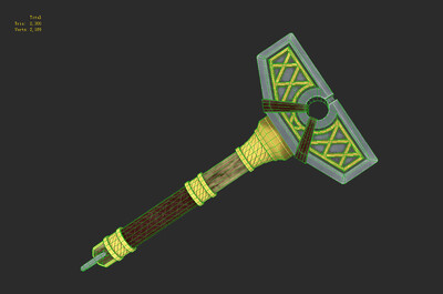 167 pbr次世代 战锤 锤子 铁锤 雷神之锤 刀剑 中世纪 骑士 维京 圣殿