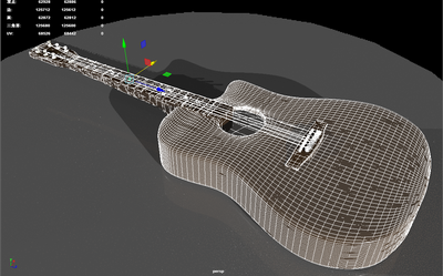 巧克力小吉他_殤情彪作品_生活用具樂器_cg模型網