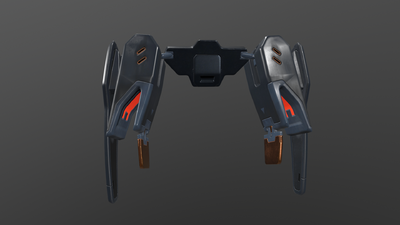 次世代pbr低模机甲翅膀 机械翅膀 高达 部件 装甲 飞行翼 飞行器材 背