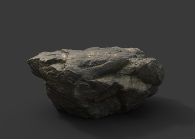 写实苔藓石头模型
