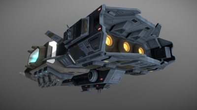 pbr-科幻运输舰 攻击舰 战斗机 飞船 护卫舰-宇宙飞船-飞机/航空器-yu