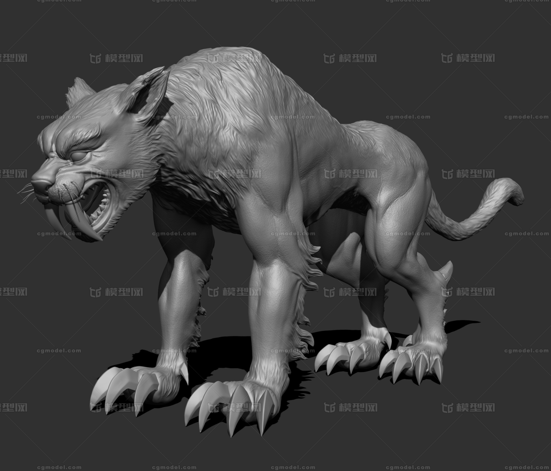 zb文件,zb雕刻文件,zb怪物,毛发雕刻,皮肤雕刻,豹子,豹,影视豹,次时代