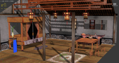 古代场景模型 中式家具模型-古代场景模型库-Maya(.ma/.mb)模型下载-cg模型网