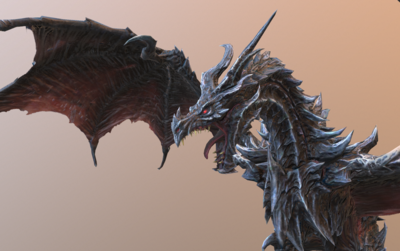 次时代 pbr 战龙 盔甲 飞龙 铁甲 火龙 巨龙 西方