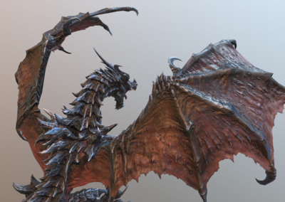 次时代 pbr 战龙 盔甲 飞龙 铁甲 火龙 巨龙 西方