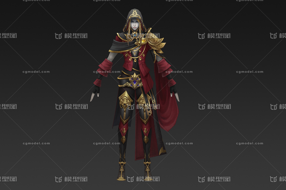 魔教徒男,中低模游戏角色_山无路作品_人物男人_cg模型网