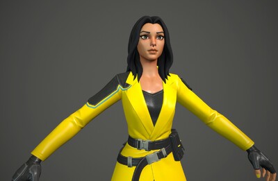 次世代 黄衣女特工  写实 女人 美女特工 女教官