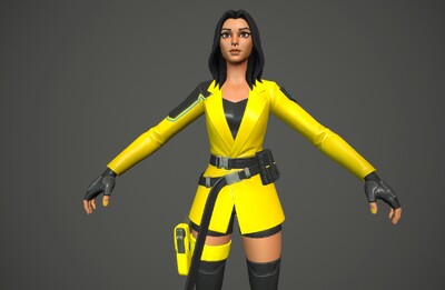 次世代 黄衣女特工  写实 女人 美女特工 女教官