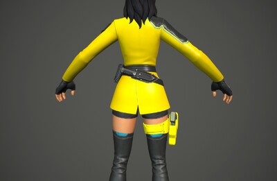 次世代 黄衣女特工  写实 女人 美女特工 女教官