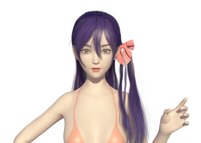 美少女布玛 含骨骼蒙皮 单轮科幻未来摩托 被遗弃的沙漠基地场景 性感