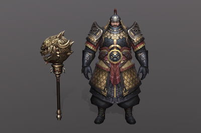 古代胖子武将 壮汉 勇士 猛将 大将 将_skjbill作品_人物男人_cg模型网