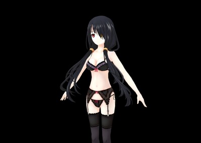 时崎狂三黑丝内衣