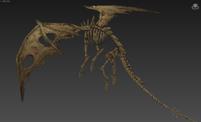 高质量手绘贴图骨龙怪