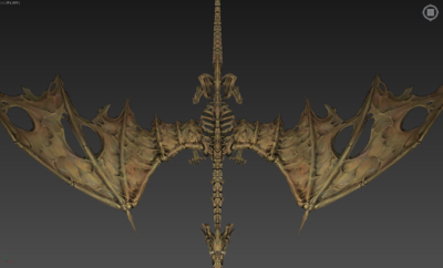 高质量手绘贴图骨龙怪