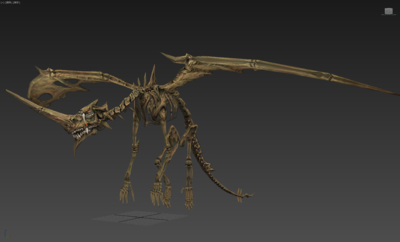 高质量手绘贴图骨龙怪