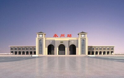 高铁站 永州高铁站 火车轨道