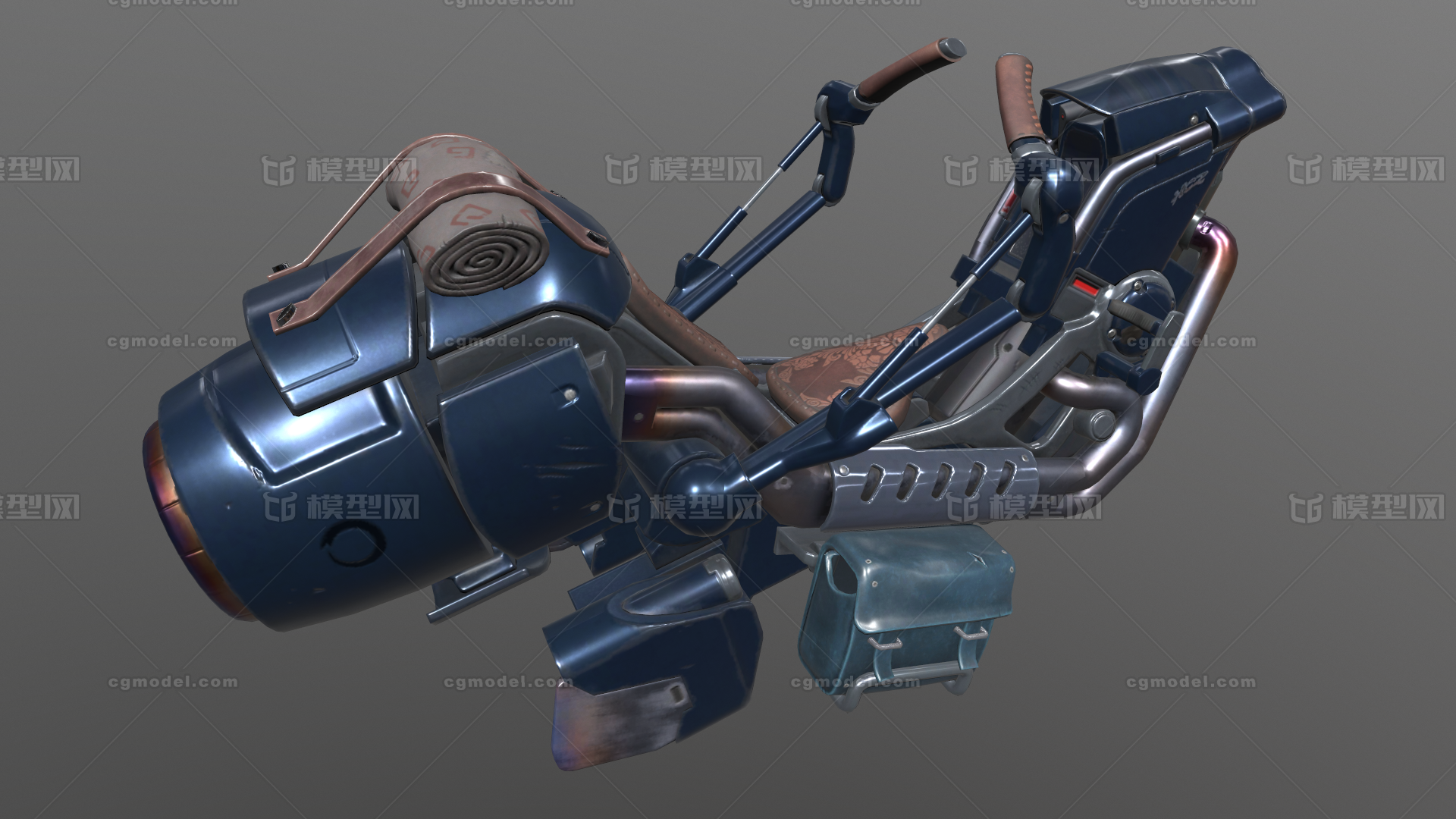 科幻摩托车 概念摩托车_island2008作品_场景场景部件_cg模型网