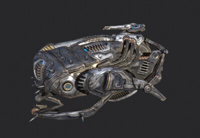 科幻 虫族飞船 【次世代】外星飞船 虫族运输船  侦查战舰