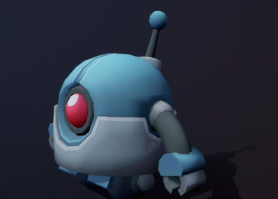 q版 卡通 手绘 可爱 侦察机器人 球形飞行器 侦察机 科幻迷你 未来