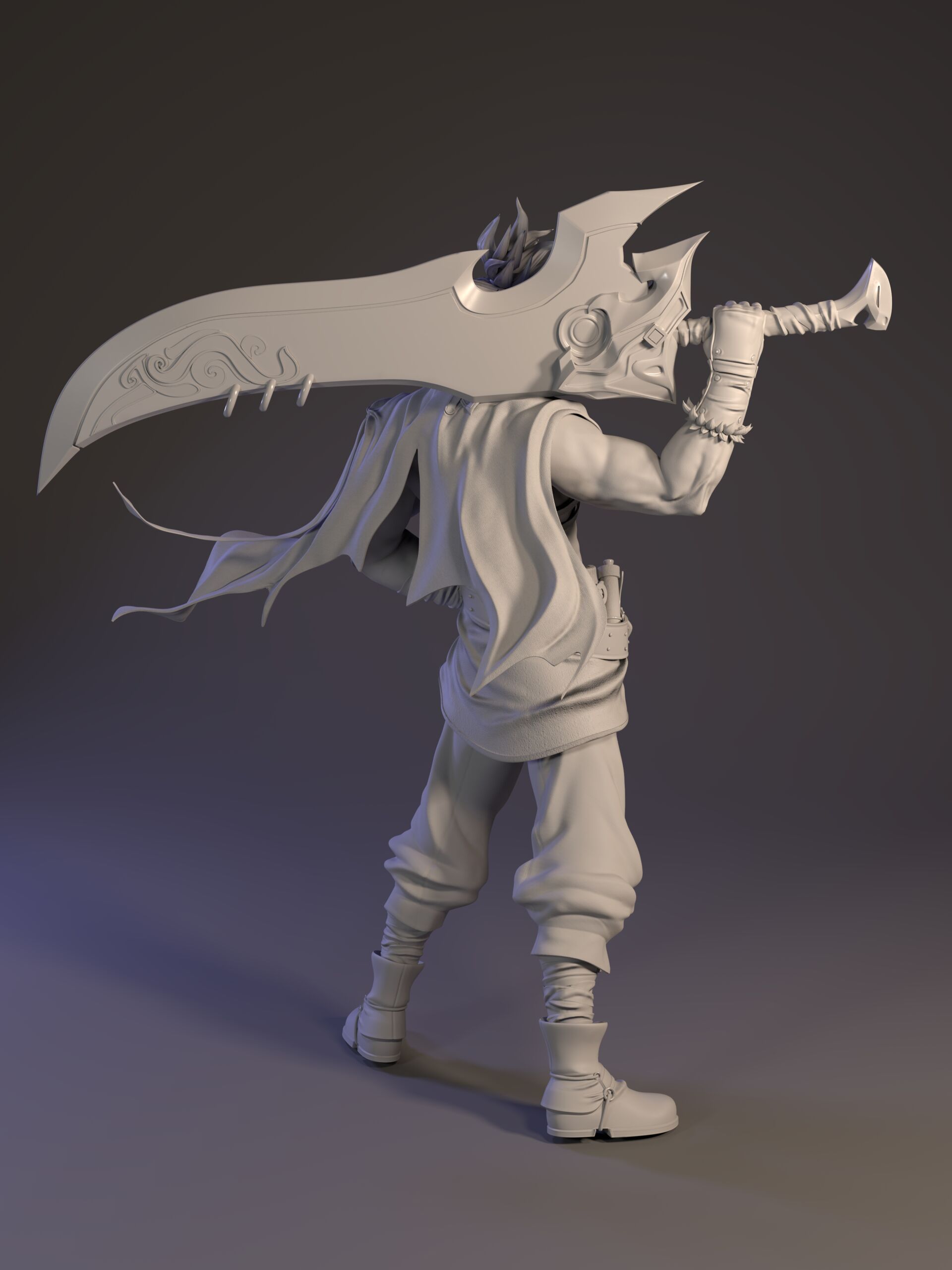 夏侯惇-朔风刀_3d浩作品_角色/人物/生物_cg模型网