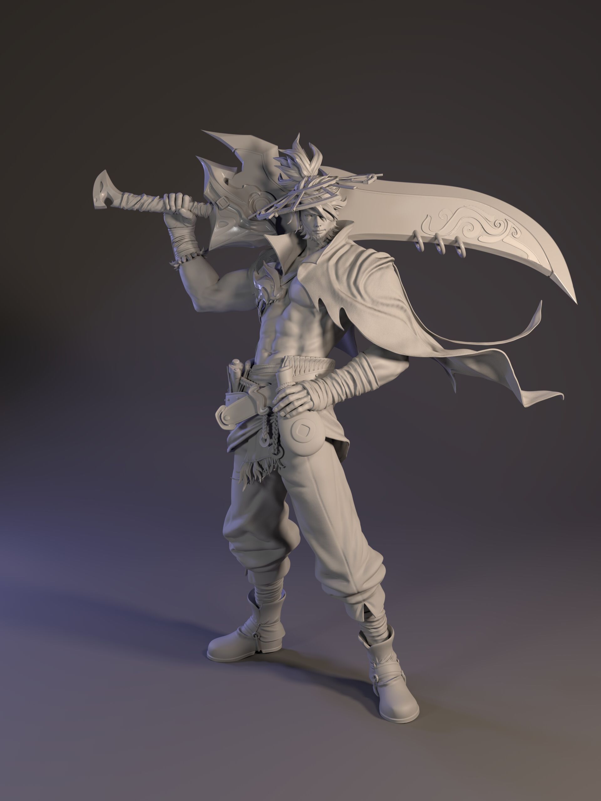 夏侯惇-朔风刀模型 - 角色/人物/生物 - 作品模型 - CG模型网