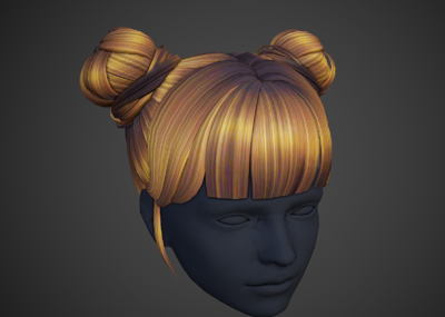 次世代 pbr 女性 美女 发型 头发 女性头发 发型 短发 帅气 丸子头