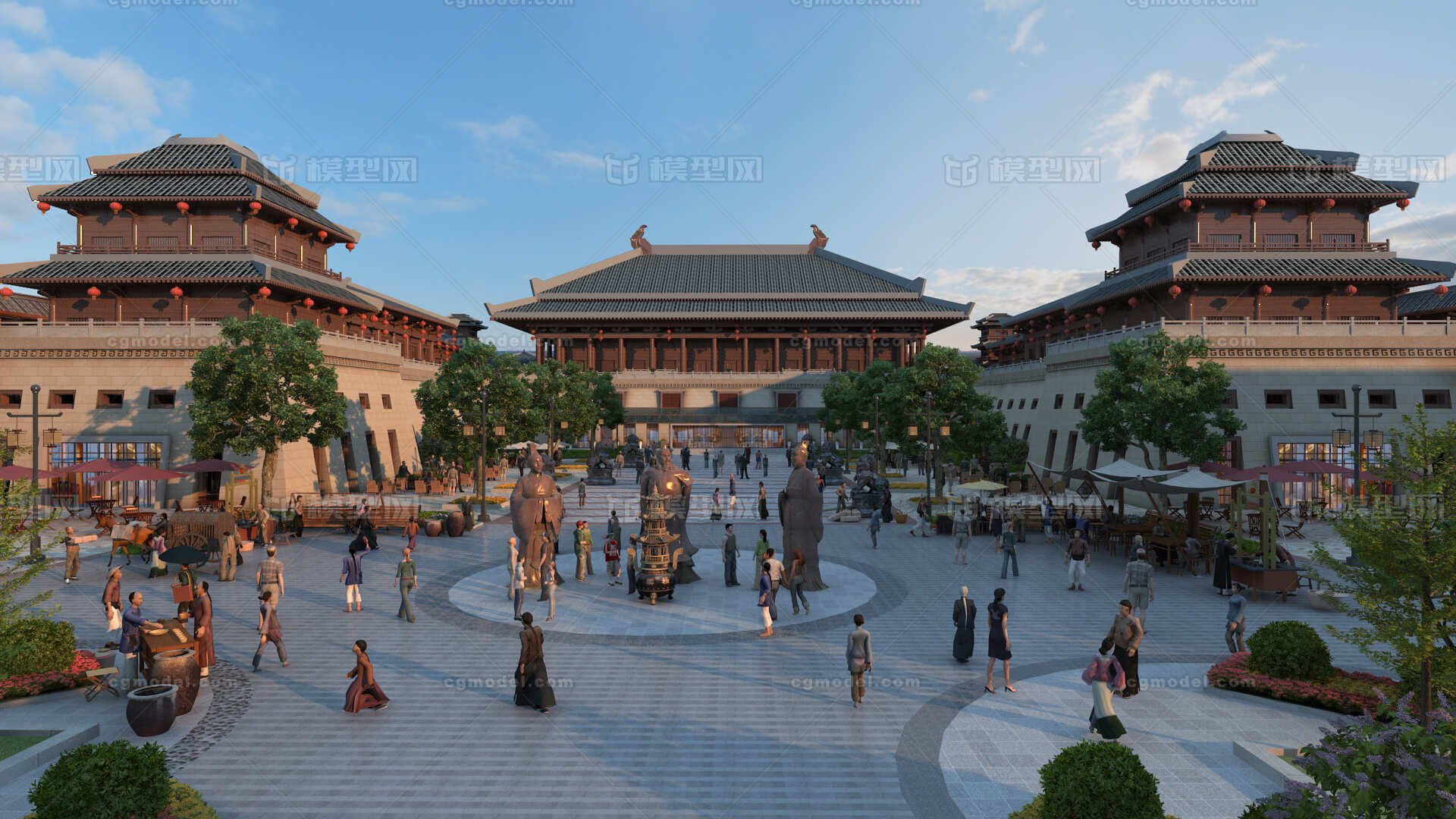 三国建筑古建筑古商业街