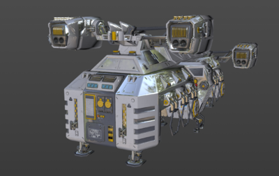 科幻运输飞船模型