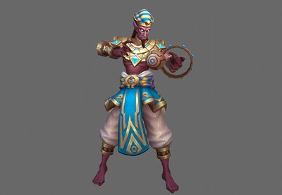 pbr  埃及蛇神【带动画】次世代 埃及 法老 法师 witch