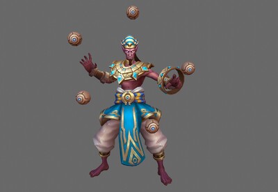 pbr  埃及蛇神【带动画】次世代 埃及 法老 法师 witch