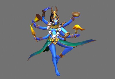 pbr 印度邪神模型-异形怪物模型库-3ds max(.max)模型下载-cg模型网