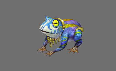 手绘 写实 多彩蛤蟆 七彩青蛙 变异蛙妖 呱呱叫 蛙王