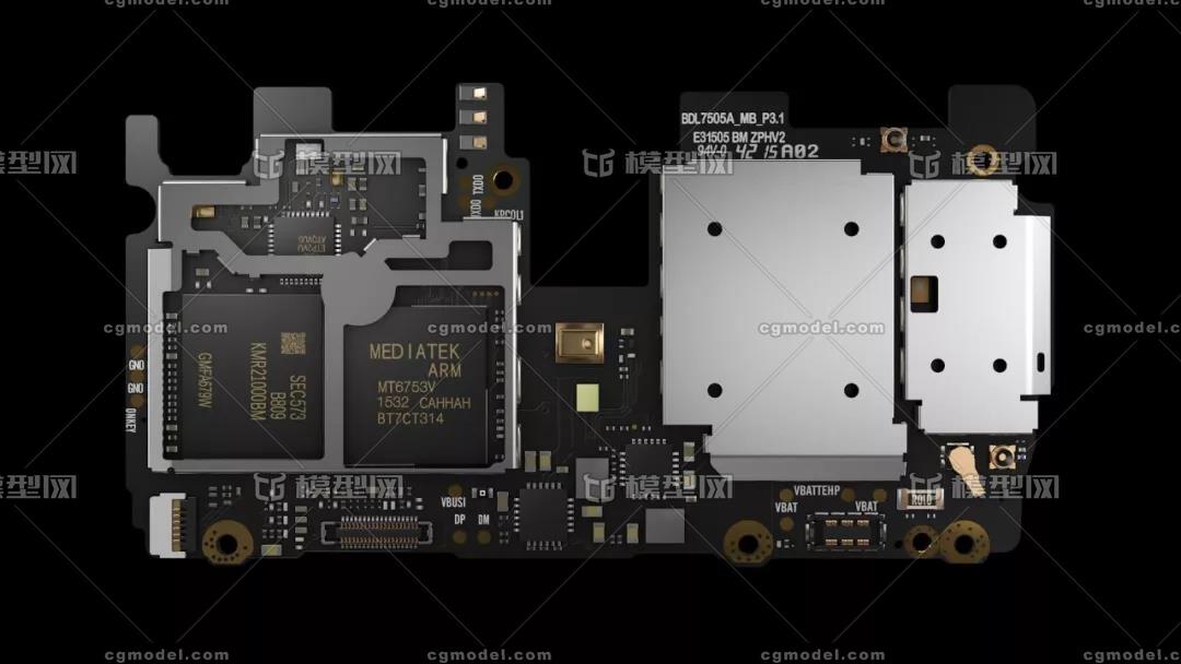 高精度手機電路板手機內部零件手機集成電路板手機芯片模型 手機主板