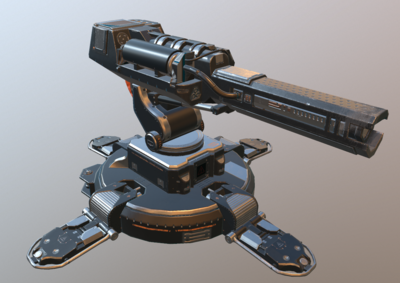 次时代 pbr 炮台 激光炮 加农炮 大炮