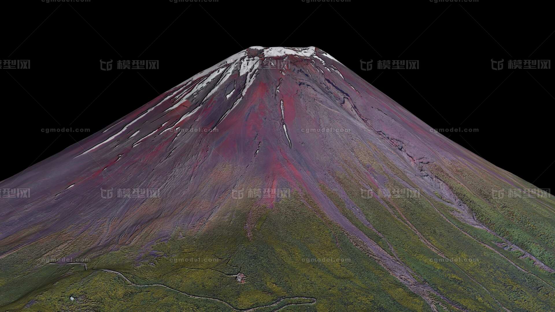 日本富士山卫星地图图片