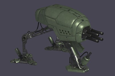 次世代 写实 机器炮台 机甲 装甲 武器 机炮 热武器 智能机器人 高