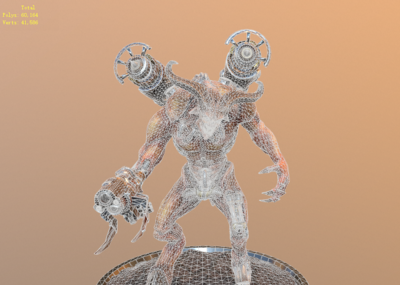 次时代 pbr 恶魔 改造 战士 生化 _xaa1108作品_人物异形怪物_cg模型