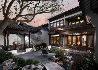 徽派-四合院-新中式-庭院-硬山建筑-古建模型-庙宇-祠堂-宗祠-会所