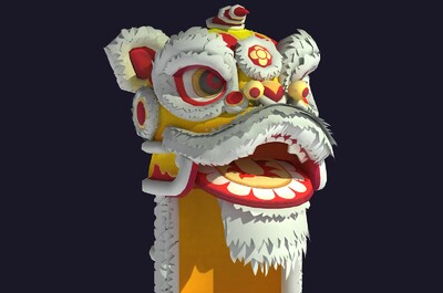 传统技艺舞狮狮头装备官方提示:1,如该资源发布者无特别说明,模型结构