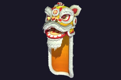 传统技艺舞狮狮头装备官方提示:1,如该资源发布者无特别说明,模型结构